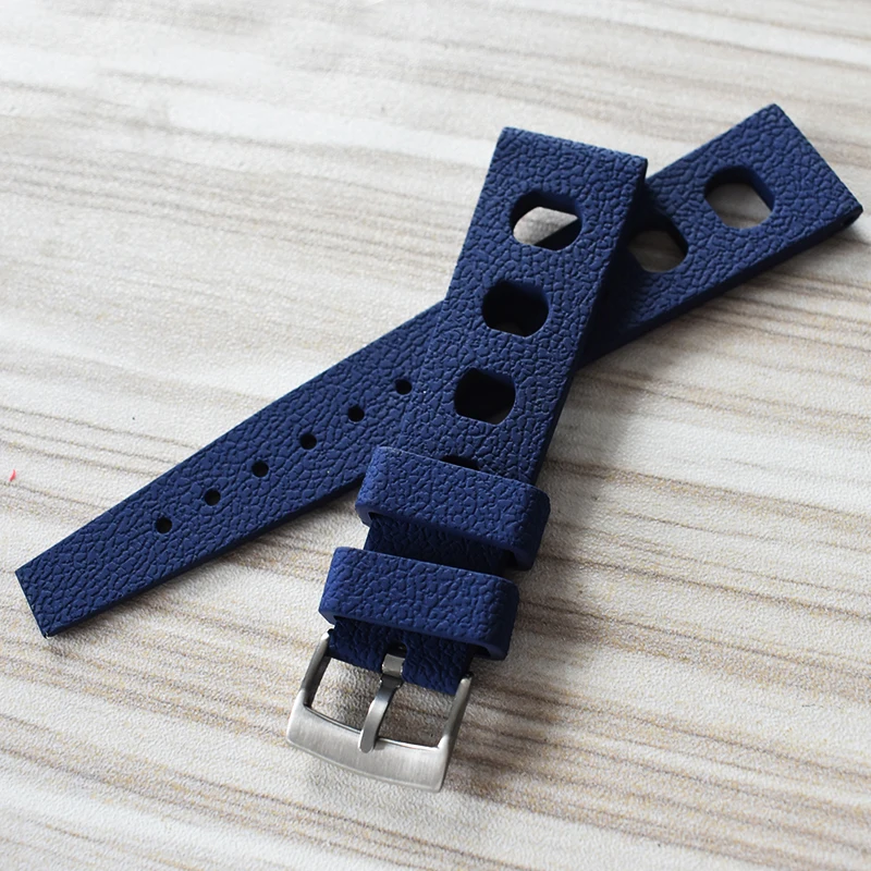 Customize Logo Free Honeycomb Waterproof FKM Rubber Watch Bands With Quick Release Rubber Watch Strap for Diving Sports