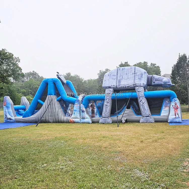 Outdoor playground jumping castle Robot style inflatable obstacle course game for children events