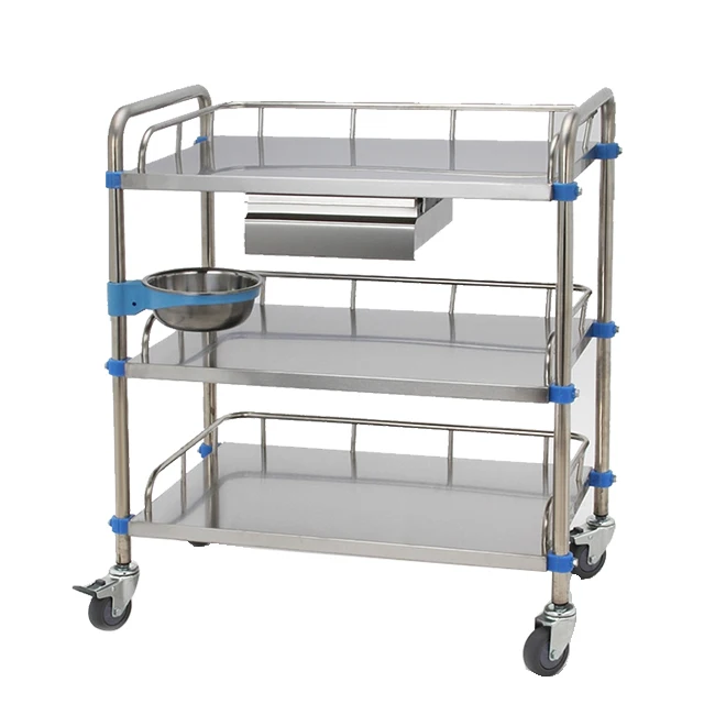 Good Quality Hospital Furniture Various type Stainless Steel Medical Trolley