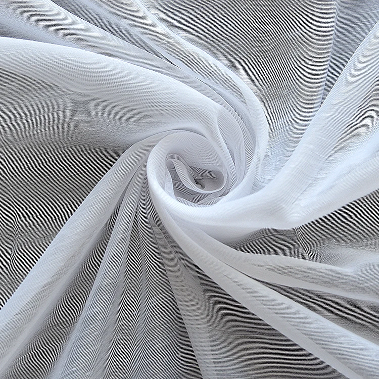 100% Полиэстеровая ткань из органзы белая для занавесок огнестойкая