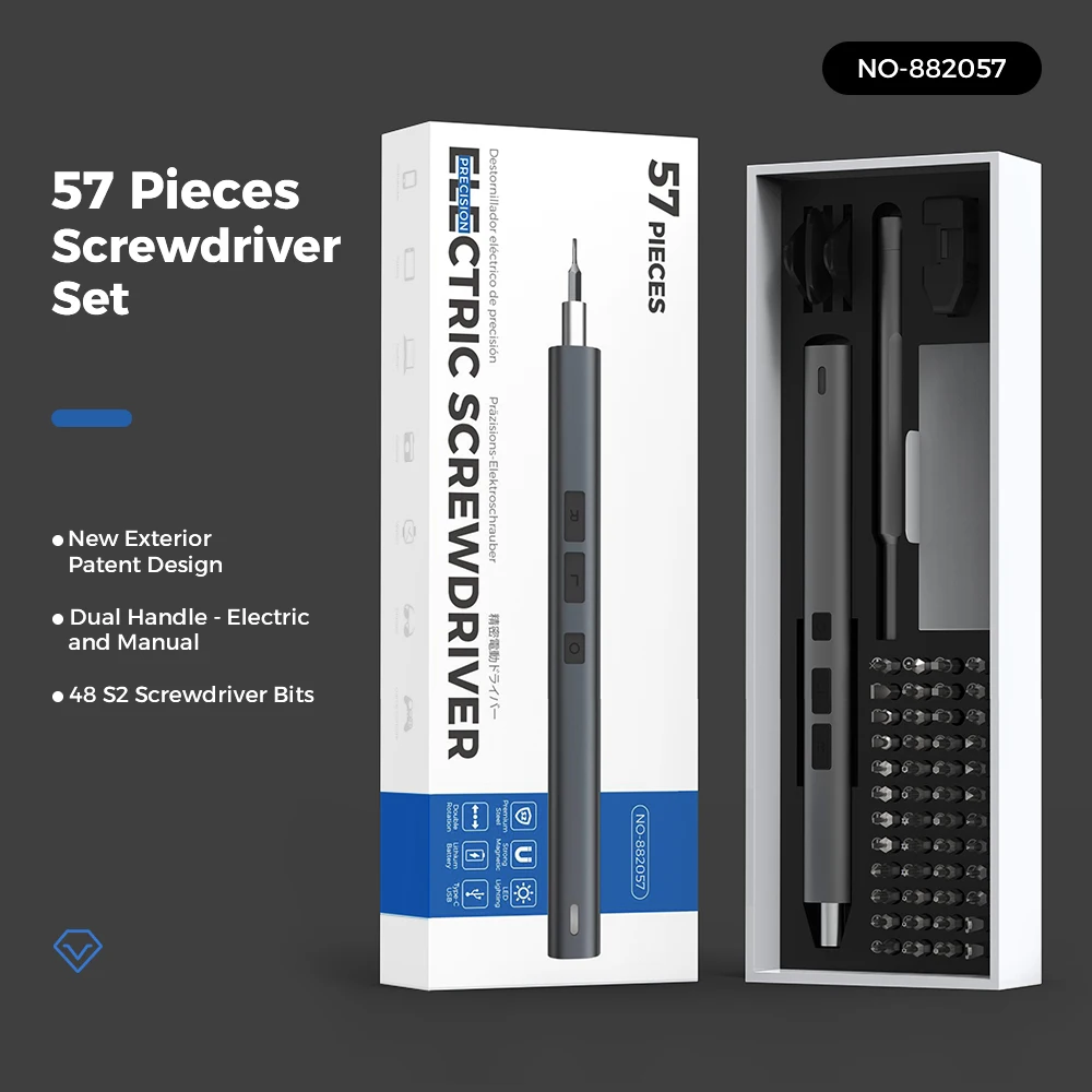 Factory Price 57-Piece DIY Electric Precision Screwdriver Set Small Rechargeable Cordless Power Screwdriver