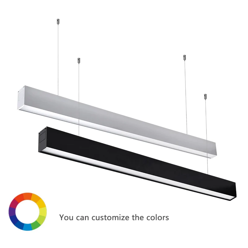 High Brightness Modern Smd2835 Office Commercial Ce Etl Office Barber Seamless Connection Square Led Linear Light