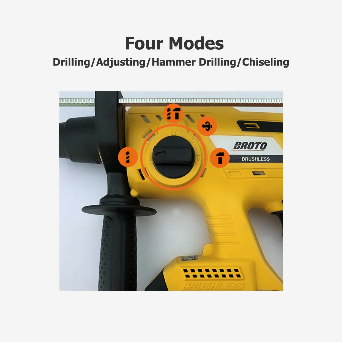 Electrical Jack Hammer Tool Brushless Handheld Rotary Wireless Impact Power Hammer Drills Lithium Battery Set