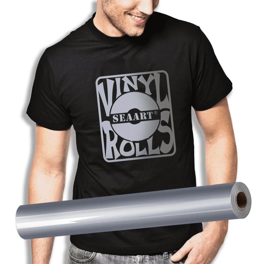 Seaart Custom Textile T Shirt PVC Thermal Press Vinyl Rolls HTV Film Heat Transfer Vinyl For Clothing Logo