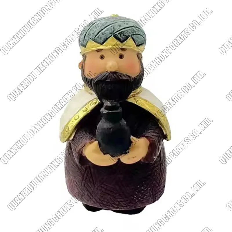 Religious Resin Mini Baby Jesus Figureine Catholic Christmas Nativity Set For Table Indoor Decor Cabinet Display