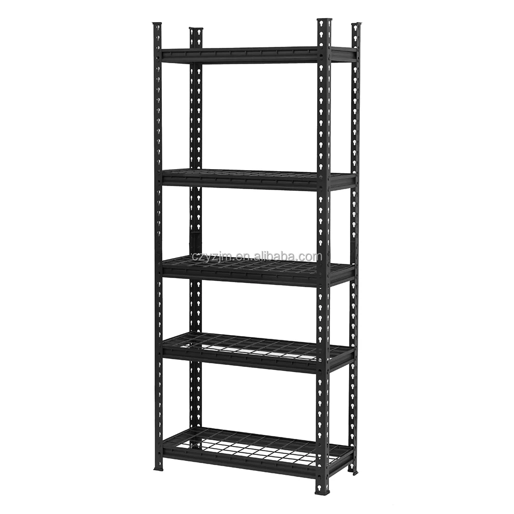 5 Tier Boltless  storage shelves with iron wire decking for Garage Storage Heavy Duty Shelving Garage storage system metal garag