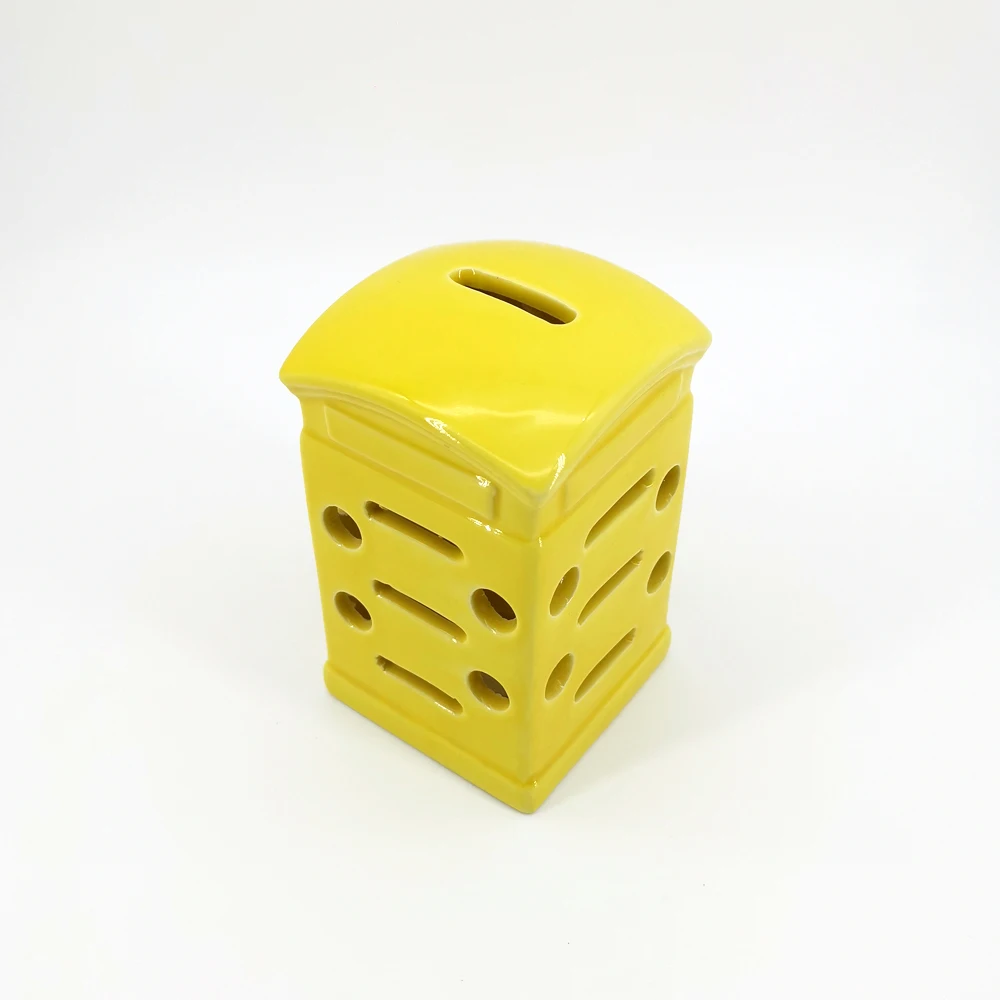 Sale Mailbox Modeling Kids Money Boxes Can Customize Color and Size Ceramic Hollow Out Coin Piggy Bank