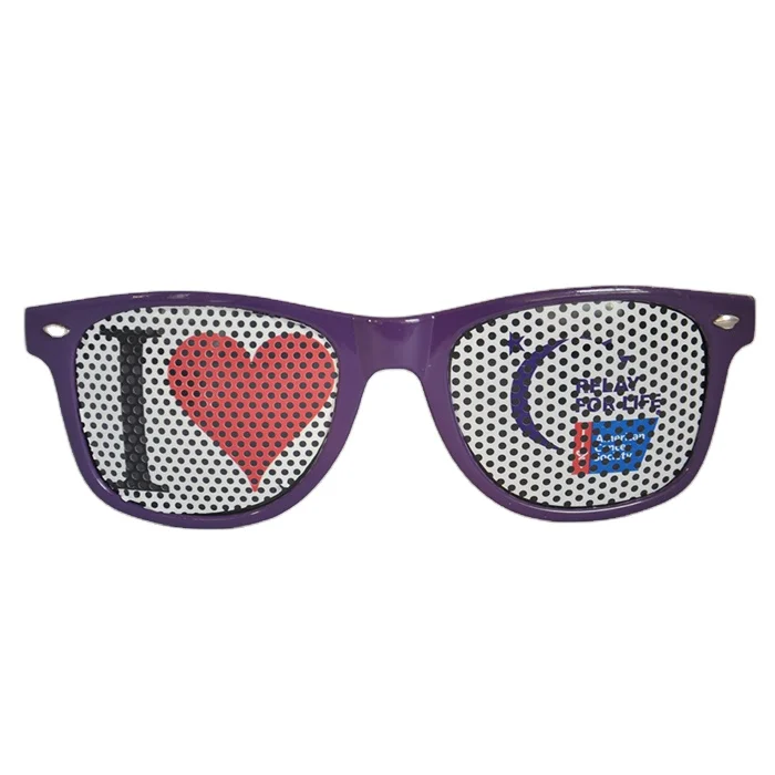 Custom pinhole sticker sun glasses promotional sticker sun glasses