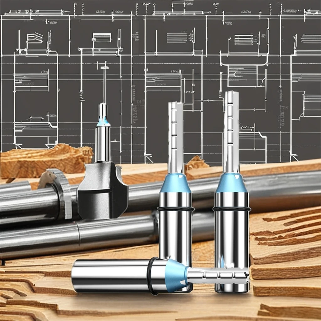 HUHAO TCT Straight Router Bit CNC Arden TCT 3 Flute Straight Milling Cutter Router Bits For Wood Slotting Woodworking 6949