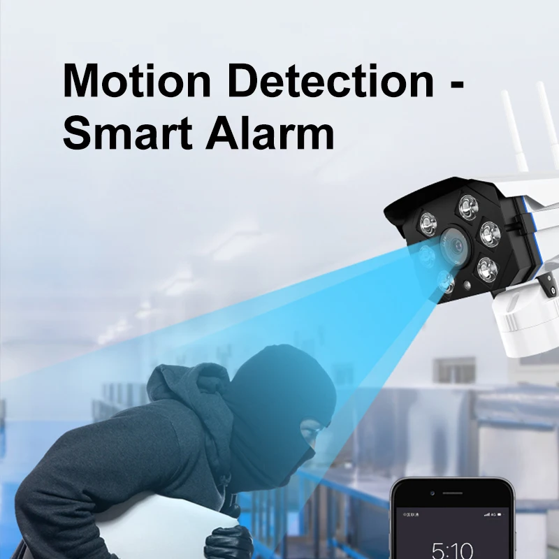 Bullet IP PTZ Rotate Moving Camera Outdoor Waterproof IP Motion Detect Sensor PIR Two Way Audio CCTV Wifi Smart Night Vision Cam