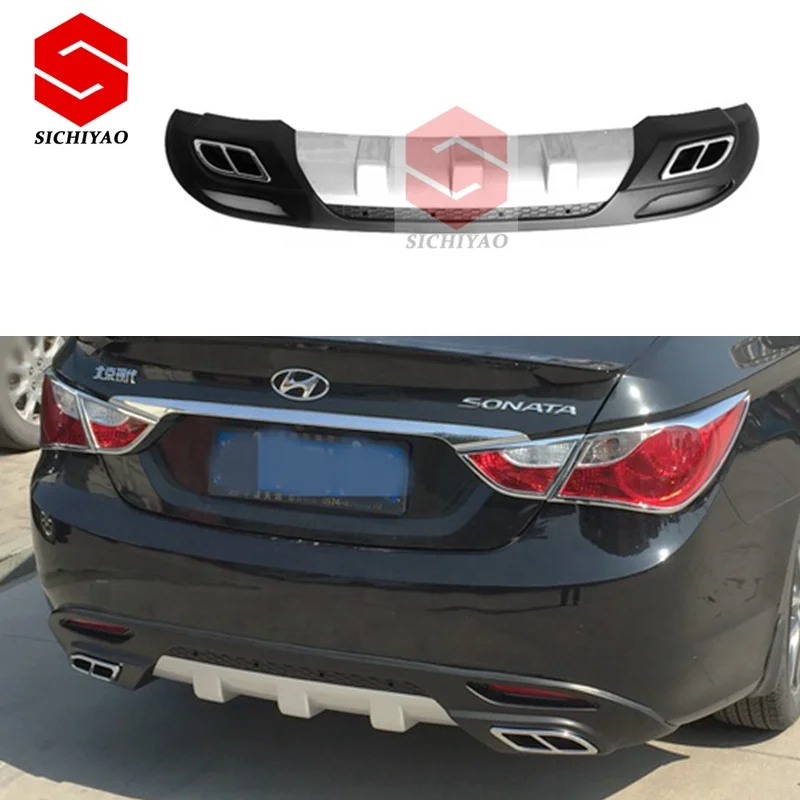 For Hyundai sonata 8  Diffuser 2011-2013 sonata 8 Body Kit Car Rear Bumper Spoiler Lip Auto Car Rear Bumper Diffuser For