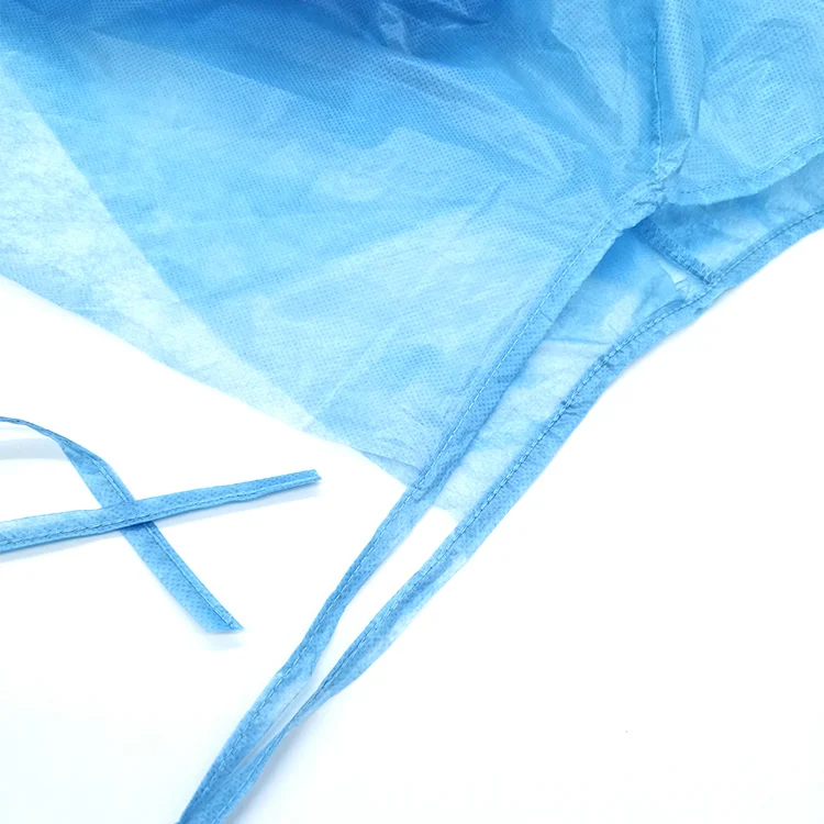 Blue Isolation Gown Knitted Cuff Surgical Gown Long Sleeve Medical Protective Clothing