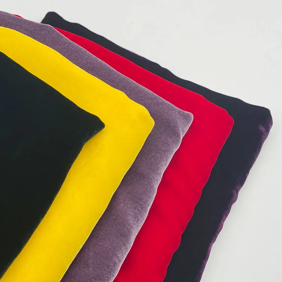 Приятная для кожи фабрика под заказ оптовая продажа Мягкий разноцветный велюр 100% чистый шелк Корейская бархатная ткань