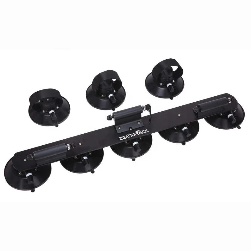 Custom Logo Bike Carrier Aluminum Car Roof Bicycle Suction Cup Rack for 3 Bikes
