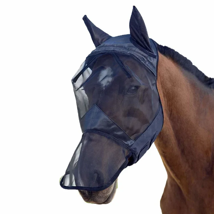 Outdoor equestrian supplies breathable and comfortable anti-mosquito anti-fly horse mask summer with ears