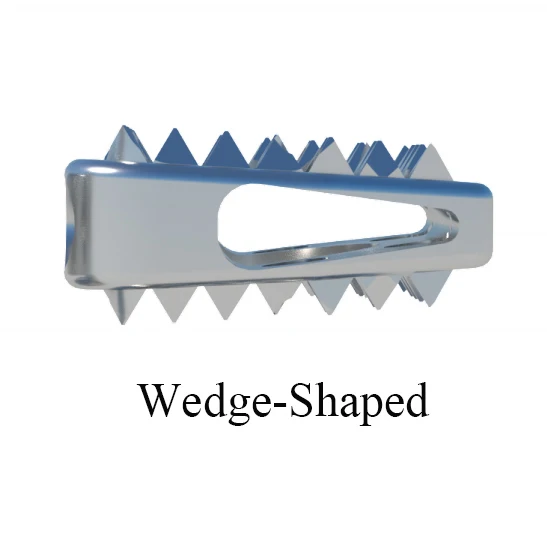 Titanium Artificial Organs Implant Materials Wedge-Shaped Cervical Interbody Fusion Cage Apply to Degenerated Endplate