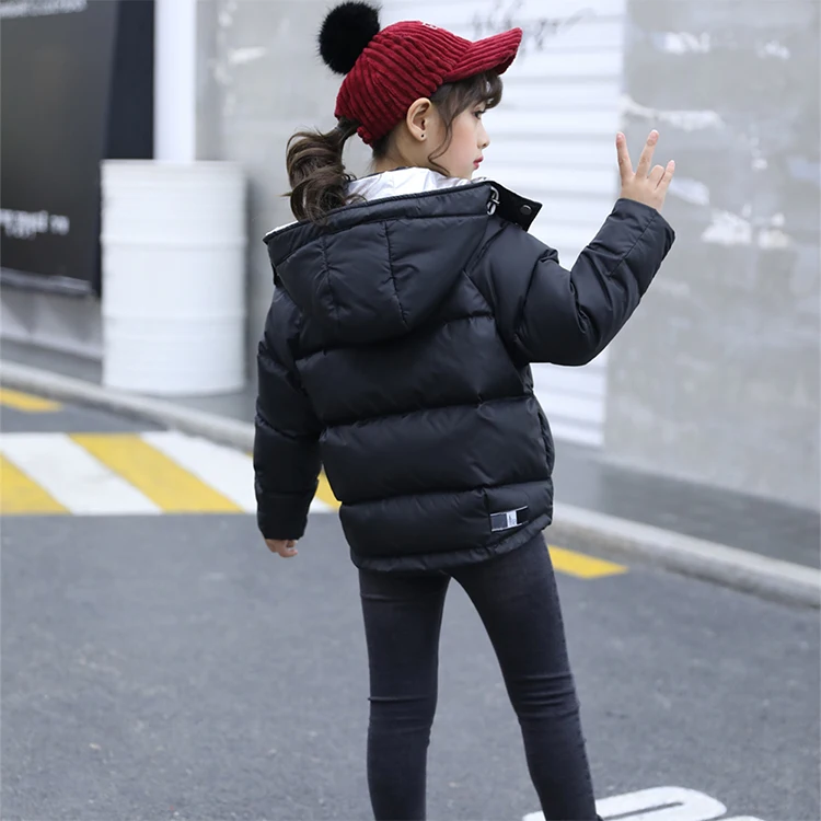 
Factory price both positive and negative girls shiny down jacket kids duck down jacket for children 