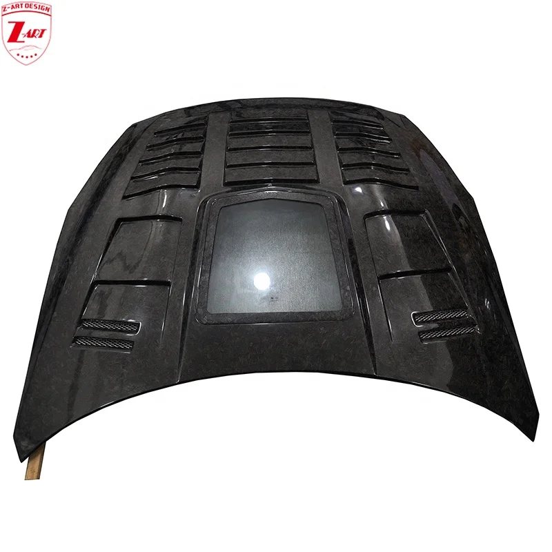 Z-ART 2009-2019 transparent Carbon fiber engine bonnet for GTR R35 carbon fiber engine hood for GT-R forged carbon engine cover