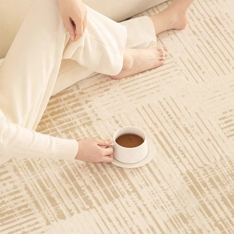 Large Luxury Design Faux Wool Rug Soft Non-Slip Indoor Mat for Living Room Part of Area Rugs