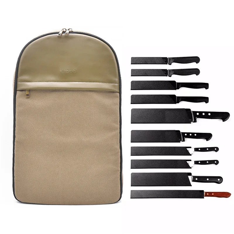 Professional Expandable l Waterproof Canvas  Kitchen Knife Carrier Tools Storage Organizer Bag Chef Knife Backpack For Chefs