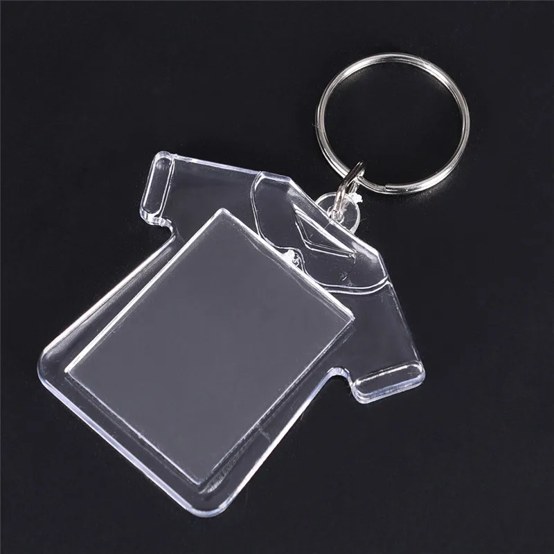 Blank Acrylic Keychain Picture Insert Plastic Photo Frame Key Chain