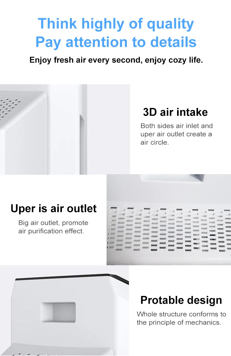 Purifier with true hepa carbon filter odor control system air filters personal portable hepa filter air cleaning equipment