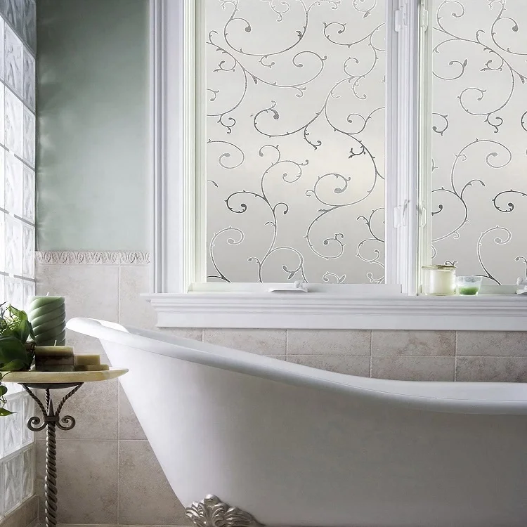 Peel & stick frost pvc window protection glass film self-adhesive window film for home bathroom decorative wall sticker