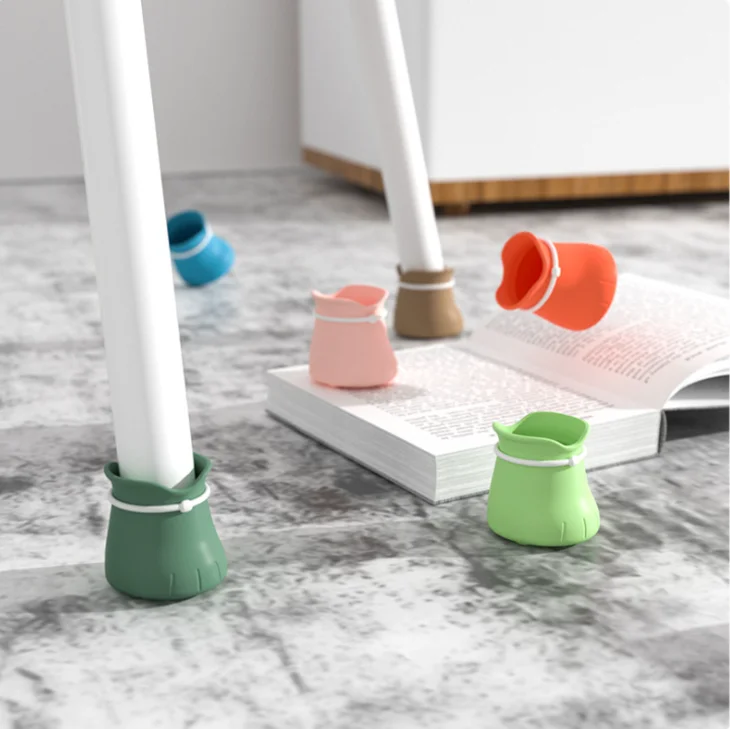 Силиконовые прямоугольные Чехлы для ножек стула, защитные накладки для ножек, мебельные Чехлы для стола, защита для деревянного пола, ножек стула