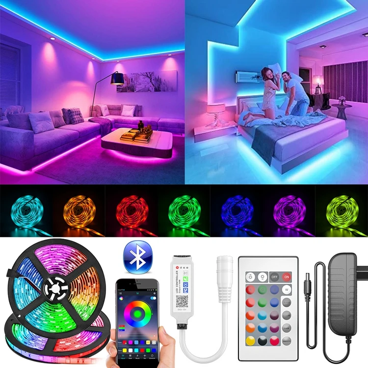 Водонепроницаемая гибкая светодиодная лента 5050 Rgb 220V подсветка