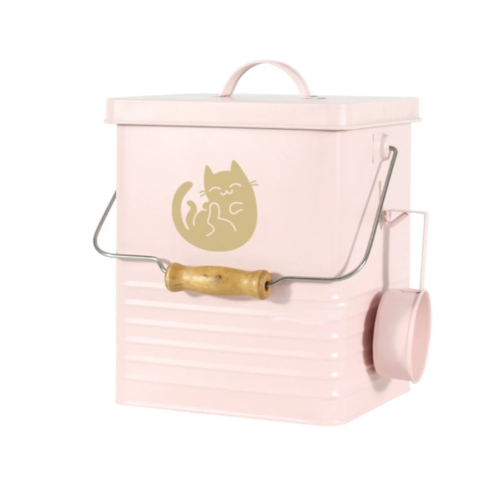Cat food bucket & Dog food bucket sealed moisture-proof storage tin jar