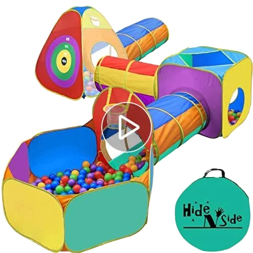 Unisex Play Tent Ball Pit Best Birthday Gift for 1-5 Year Old Toddler Boys & Girls Kids Tent Tunnels