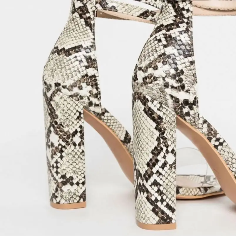 
Big size sexy snake print Lady dress shoes women high heel shoes for party fashionable high heels 