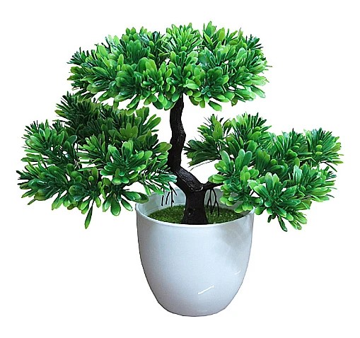 Mini three-pronged welcome pine table pendulum small potted simulation flower bonsai plant home decoration furnishings