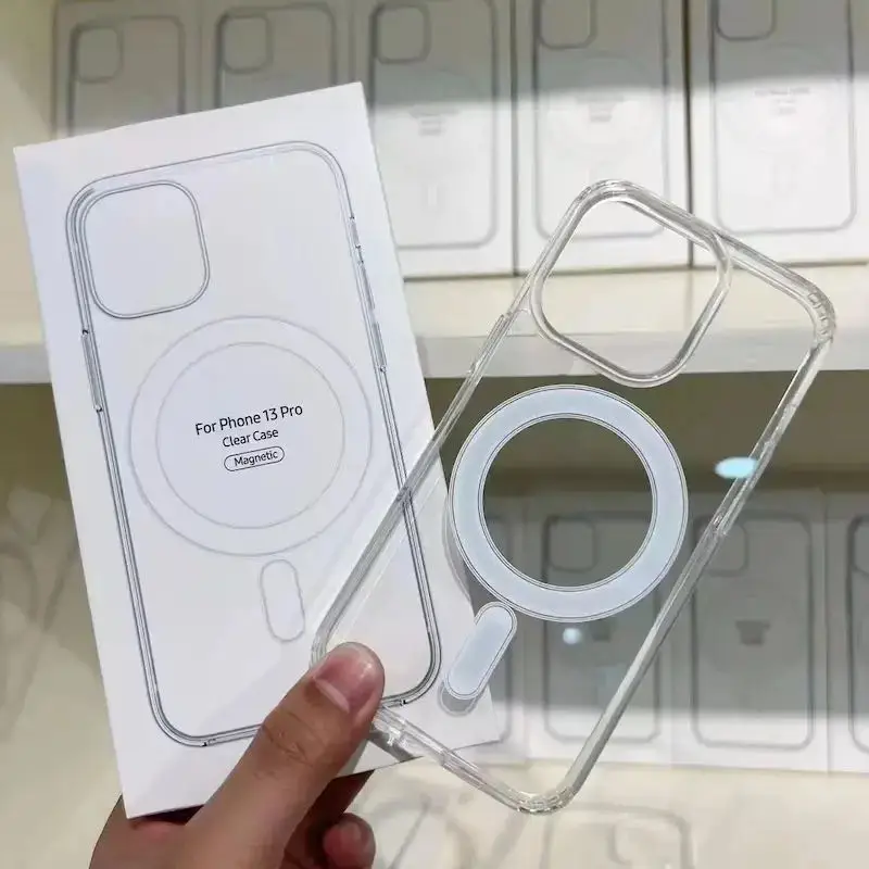 2023 Hot Selling Clear HD Magnetic Phone Case Shockproof Designer Magnet Phone Cover for Iphone 14 Pro Max Pro 11 X XR 8 12 13