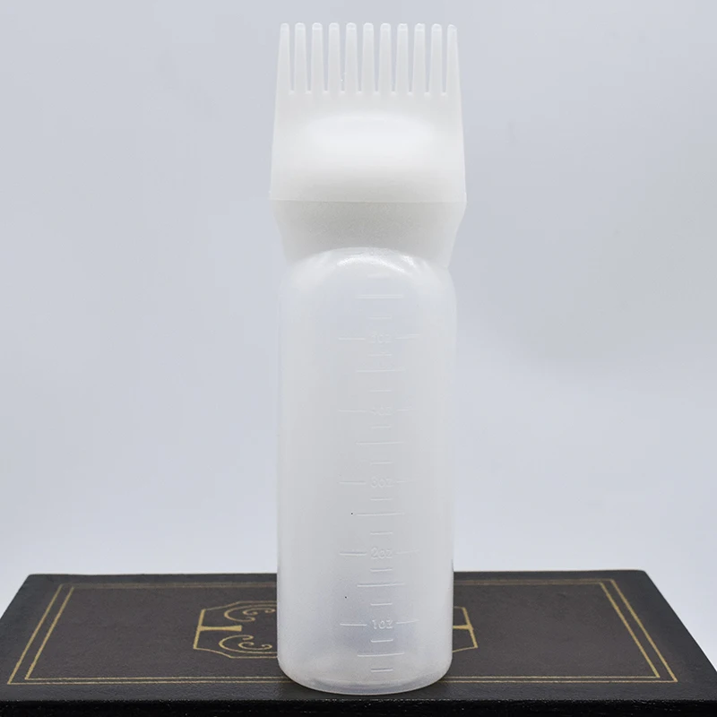 Barbershop Hairdressing Tools Hair Dyeing Applicator Bottle With Brush Comb