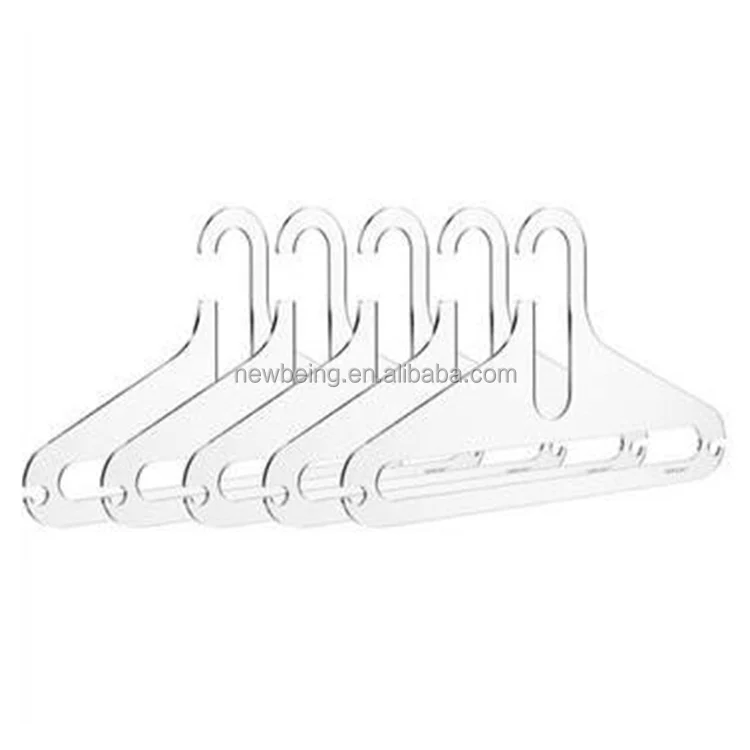 Acrylic custom high quality clear acrylic cloth hangers for modern household