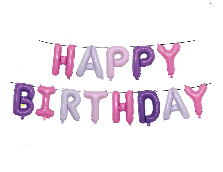 16 Inch Happy Birthday Day  Foil Balloon Kit For Party Decoration