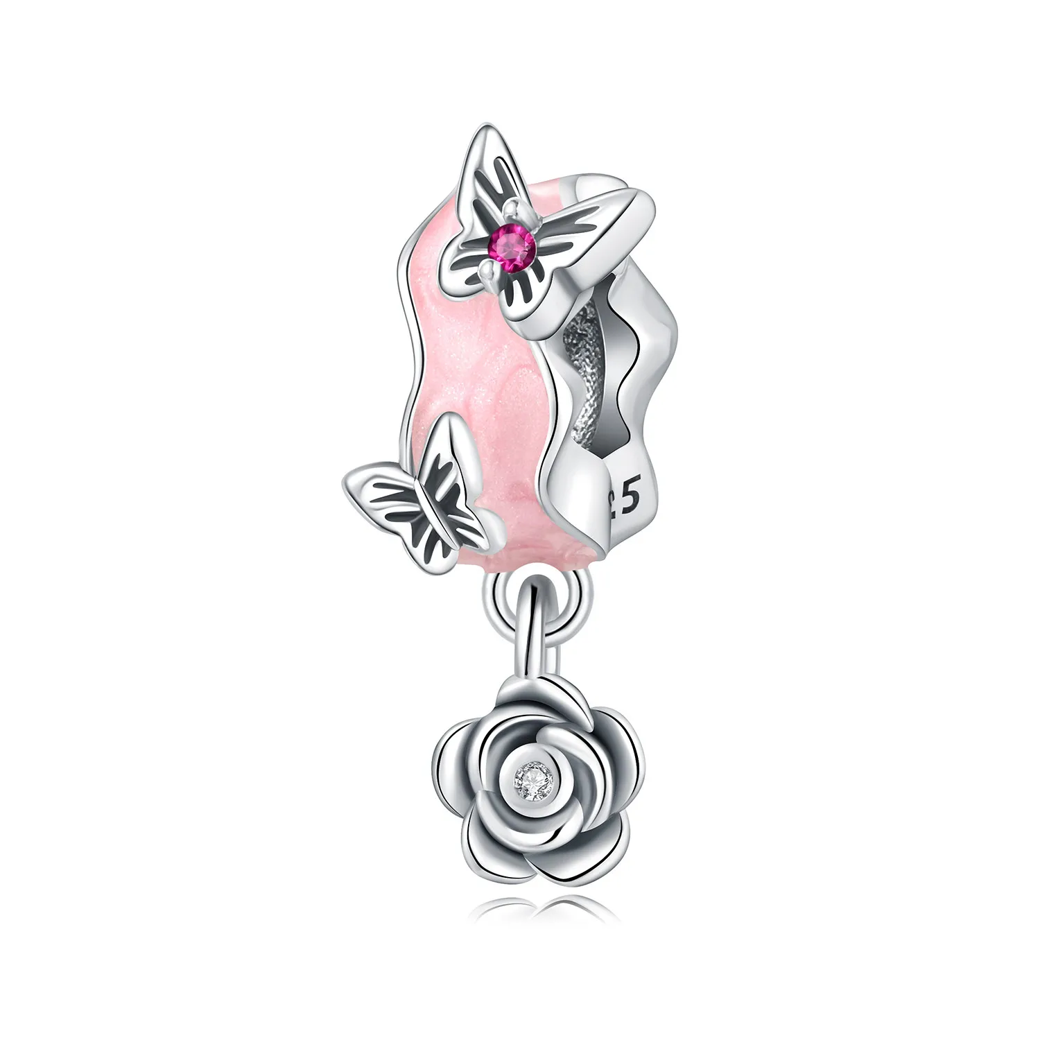 New fashion S925 Sterling Silver charm Beads castle girls in urban areas diamond Pendant DIY charm Bracelet for women jewelry