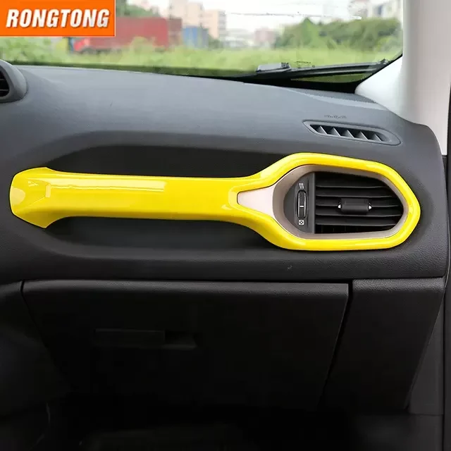 Interior Car Accessories Colorful ABS Co-pilot Seat Handle Decoration Cover circle for Jeep Renegade2016+