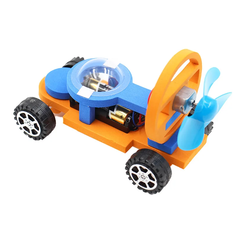 DIY Электрический ветряной автомобиль аэродинамический F1 гоночный ручной работы материал технологии игрушка для студентов