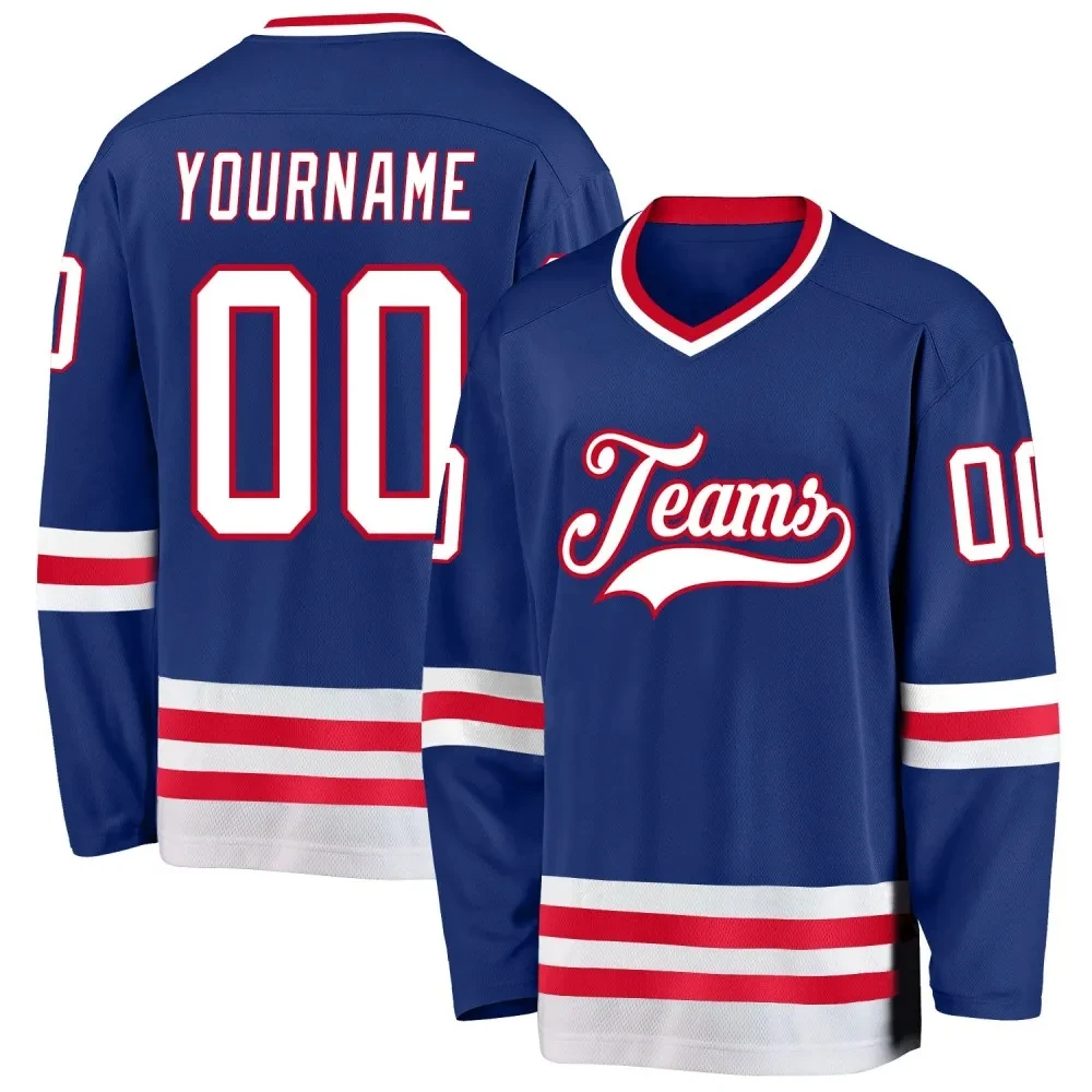 Custom Ice Hockey Jersey Print Your Name Number Team Sports Competition Training Clothing For Men Women Street Shirt