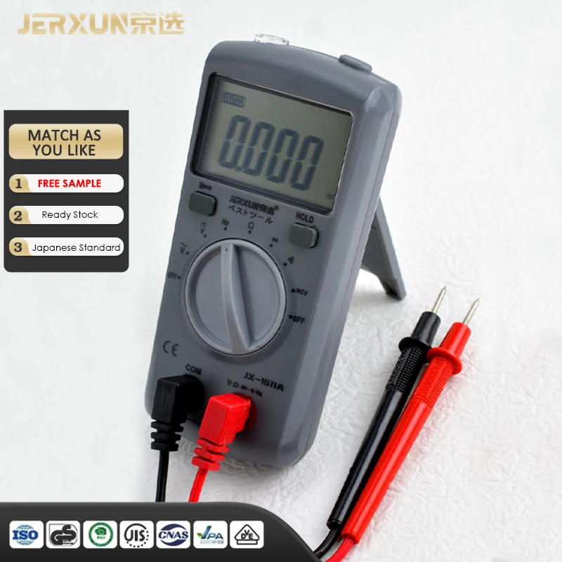 Цифровой мультиметр JX- 1611A, заводской мультиметр с 1999 счетами для измерения напряжения, мультиметр