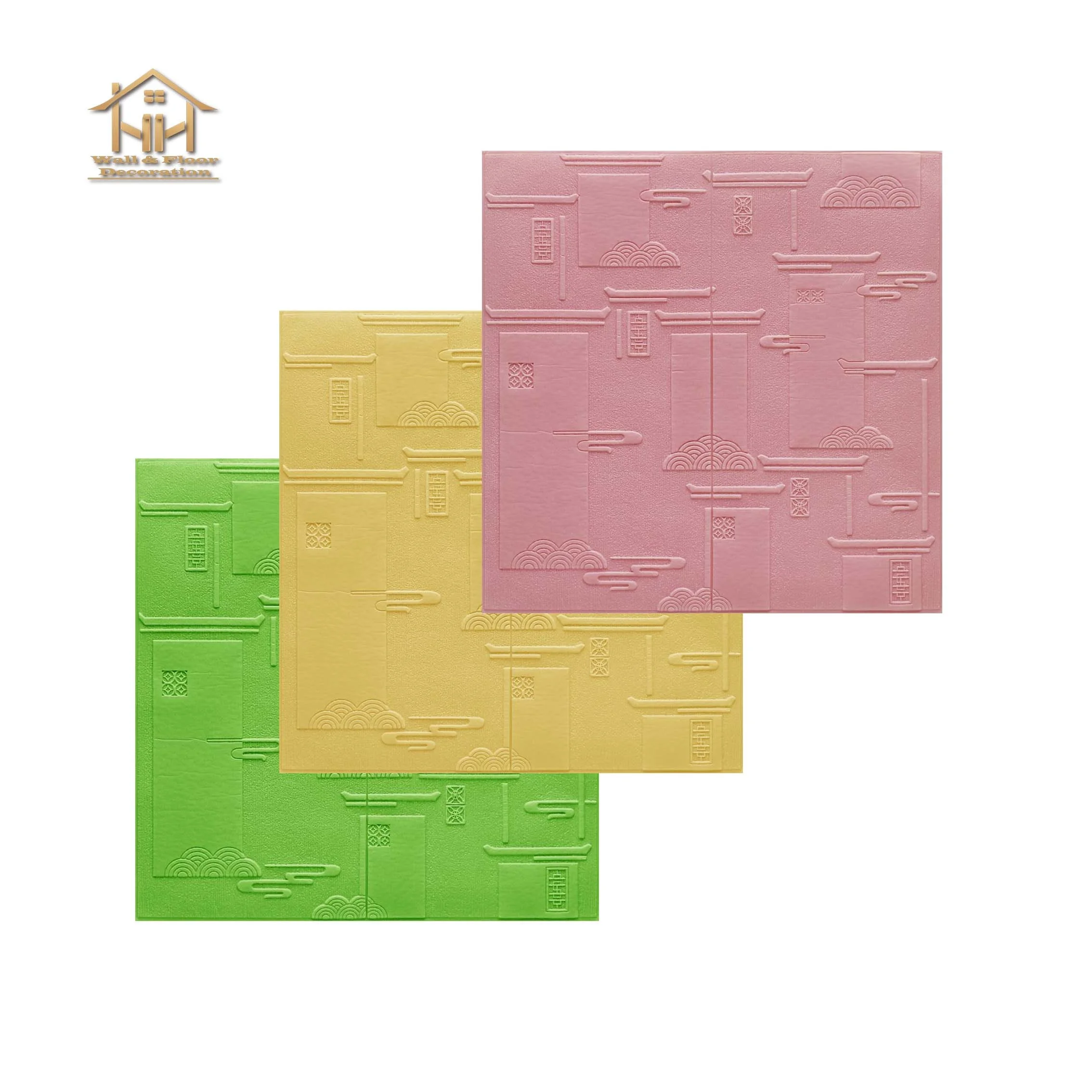 
Soft roll series 3d XPE foam wallpaper kids bedroom self-adhesive pe foam wall sticker for interior wall decoration 