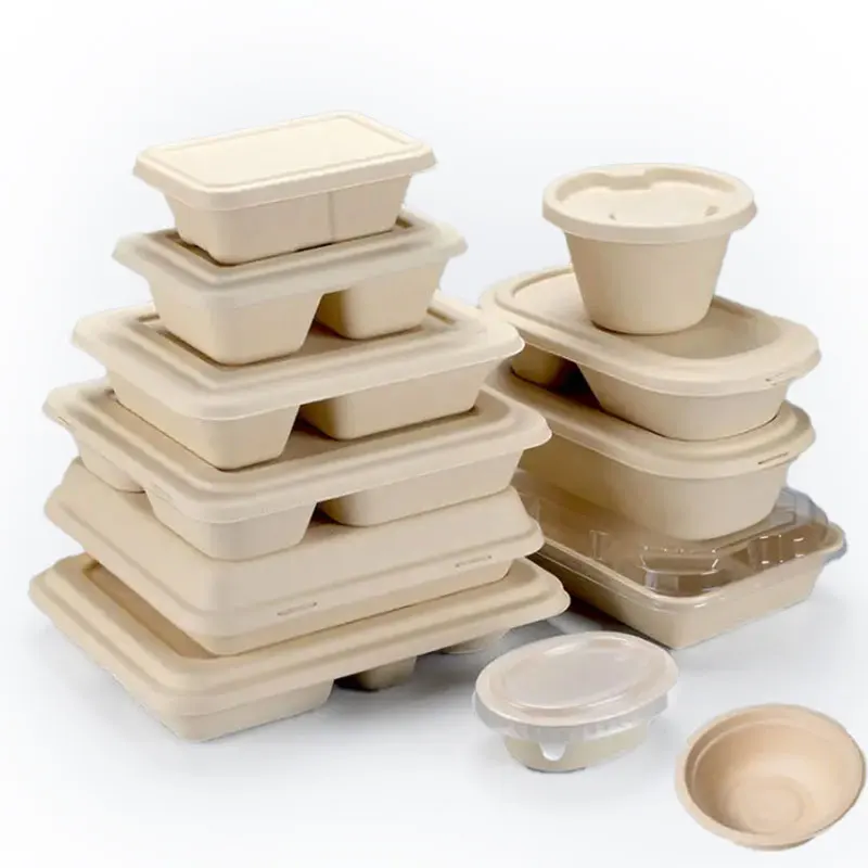 Customized Lunchbox To Go Container Sandwich Disposable Takeaway Packaging Food Boxes