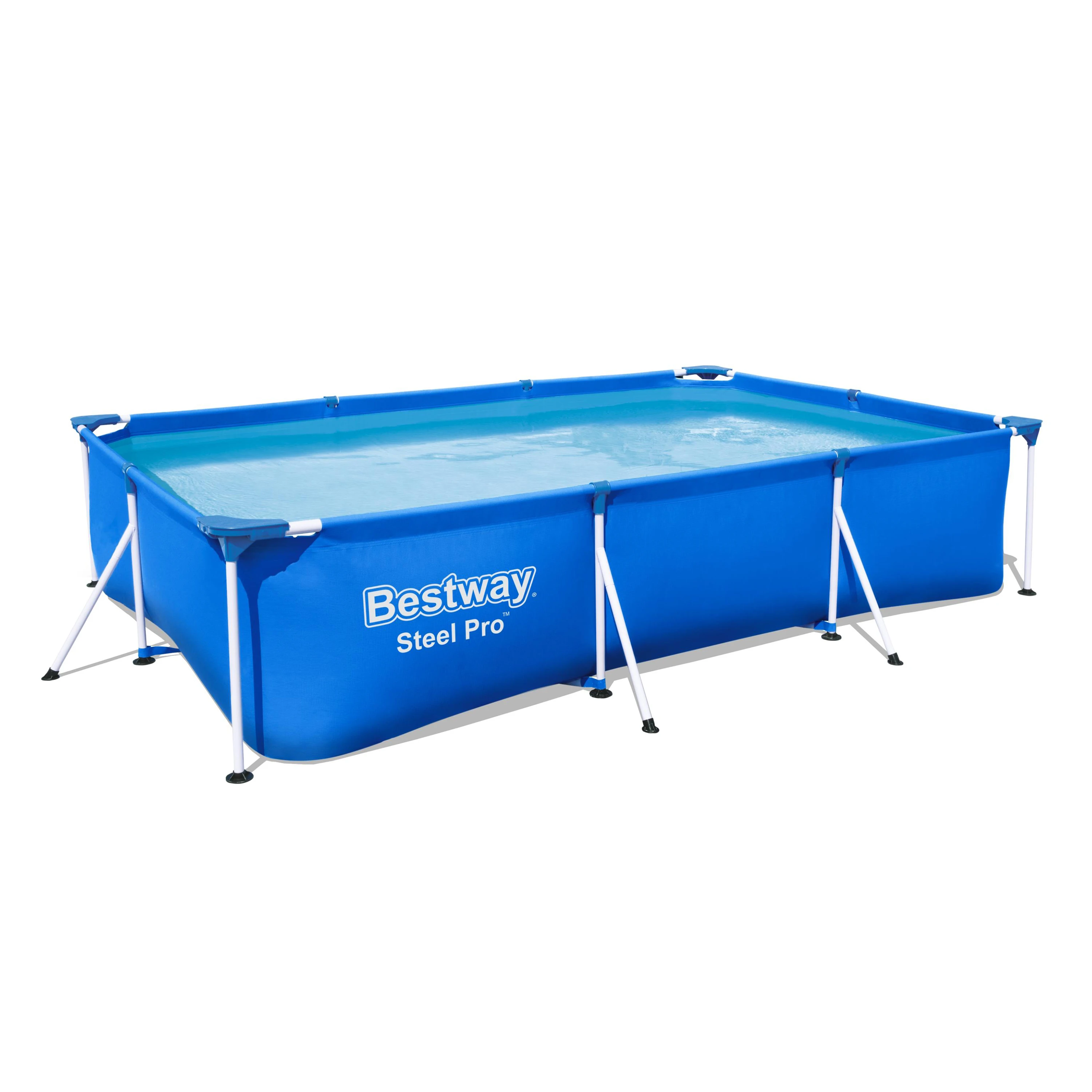 bestway 56411 Large scale outdoor above ground pet kids swimming pool with daily metal frame in summer