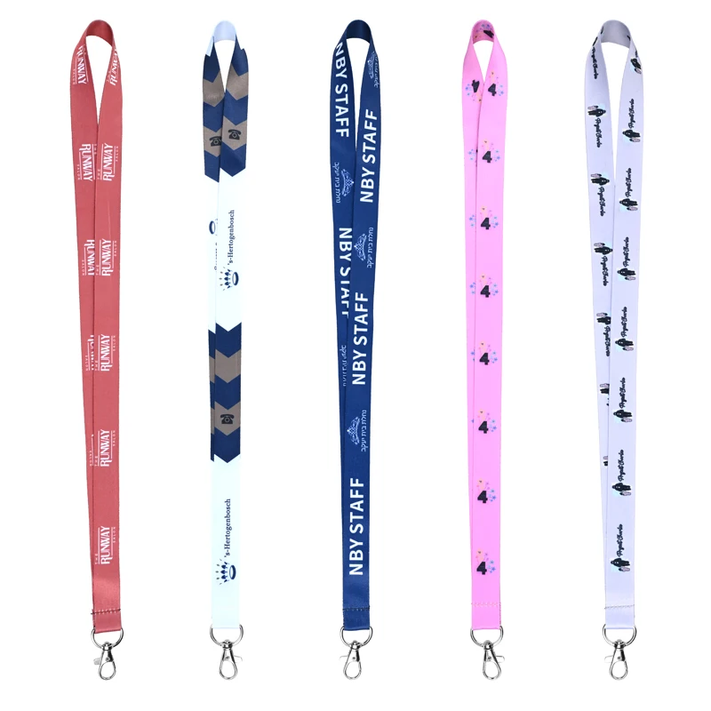 Custom logo printed sustainable airline neck strap aviation airplane uae emirates lanyard