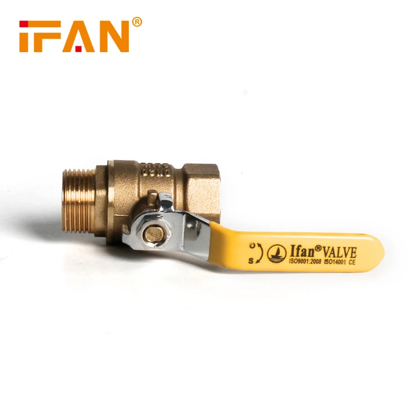 Фитинги IFAN для труб Pex латунный газовый клапан медный шаровой 1/2fm -- 2fm