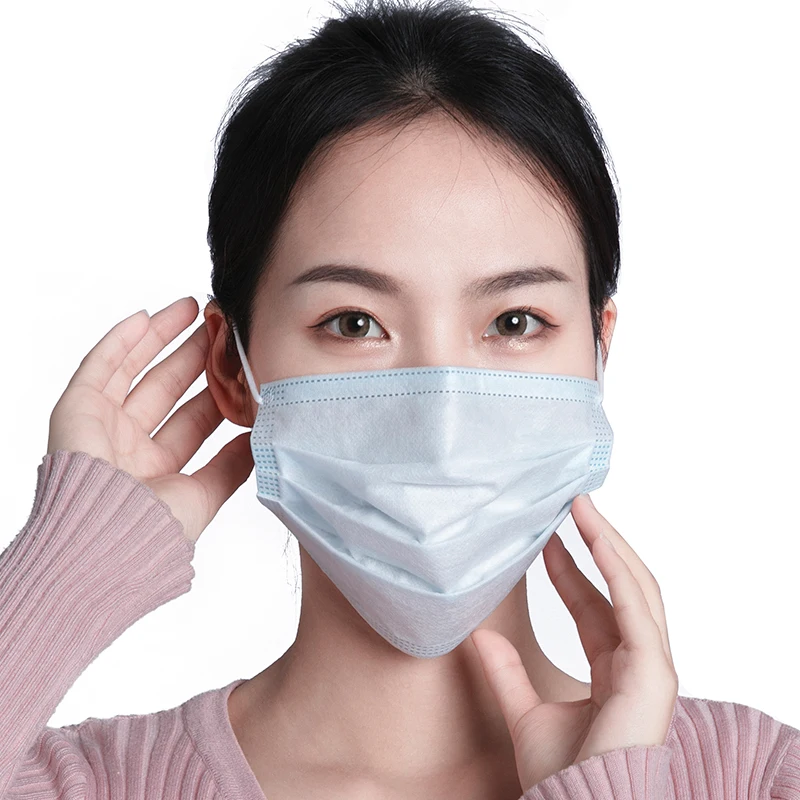 
3 Whitelist Factory 3 ply Blue Disposable Protective mask face 