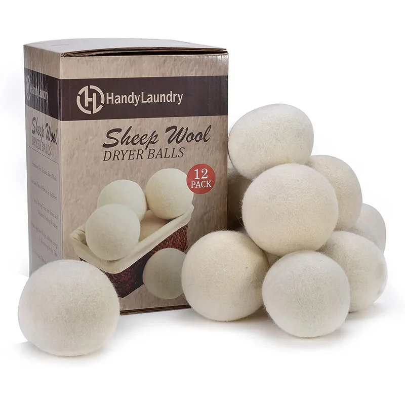 2024 hot sell Wool Balls Nature Organic 100% New Zealand 7cm Wool Drying Balls For Laundry