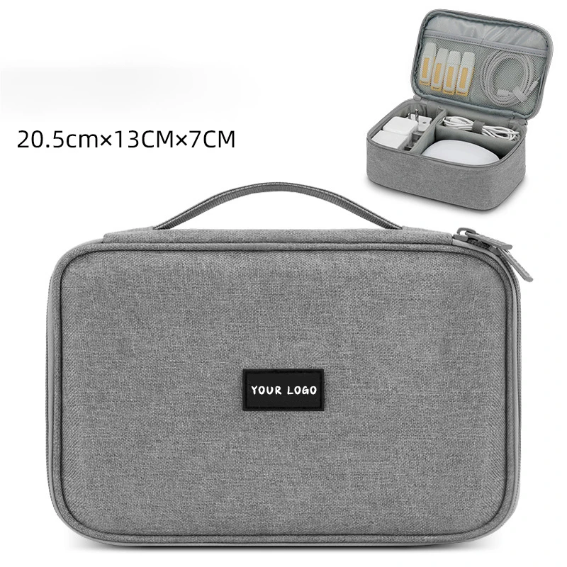 Multifunctional Travel Digital Data Cable oxford Storage Bag Cord Protector Cable Travel Organizer Bags for Earphone and Charger